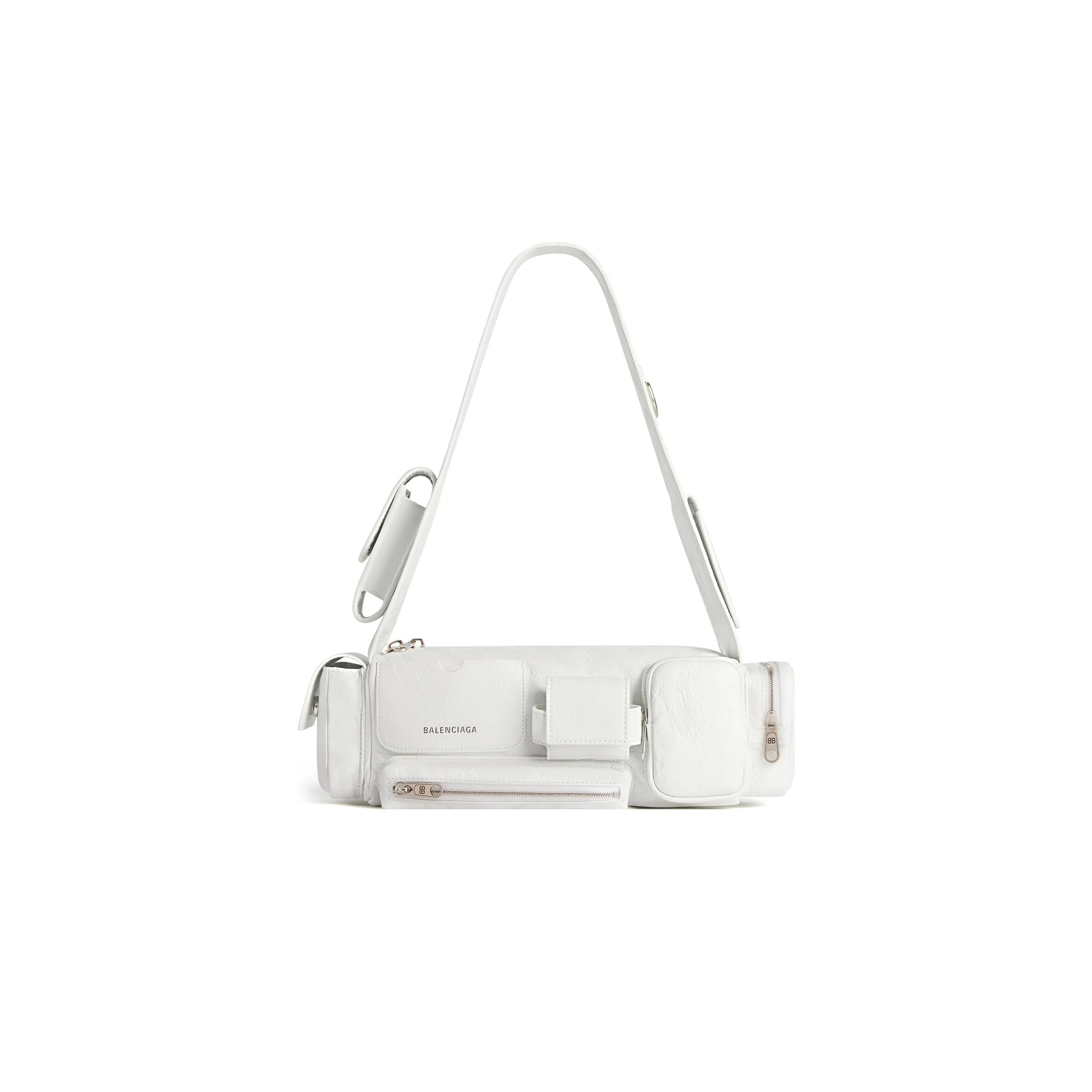 ba*len*cia*ga S*perbusy sling bag xs in white 762516210c89104 (32*12*10cm)